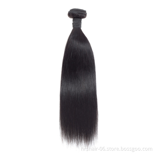 Wholesale 100%  unprocessed professional factory production of high quality natural remy straight virgin brazilian hair bundle